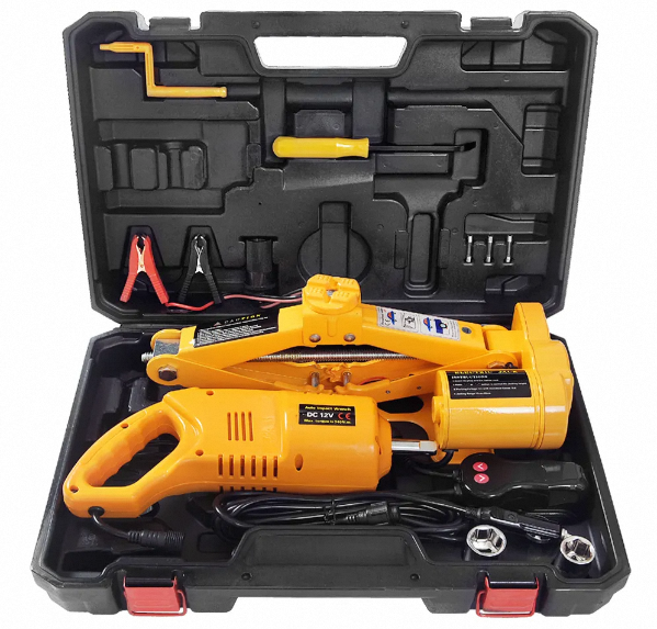 Factory price tool car 12 volt 2T 35CM scissor jack electric wrench suit 